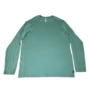 REI Co-op Mens Merino Wool Long Sleeve Base Layer Top Green Large 23099-S25
